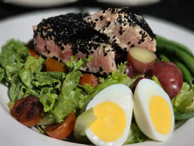 Sesame Crusted Tuna Nicoise Salad